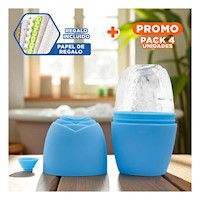 Pack4 Expositor para Rodillo Facial Celeste Compacto y Funcional para Uso Diario Y+Papel Regalo